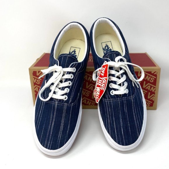 💖MEGA SALE💖VANS Era Suiting Blue Navy Stripes Casual Textile Men's VN0A4U392RI - Picture 6 of 11